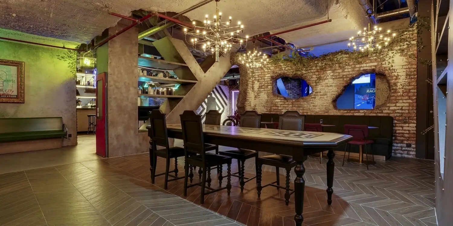 Le lounge privatisable de Batman Escape, pour le débriefing après un team building à Paris